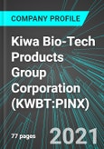 Kiwa Bio-Tech Products Group Corporation (KWBT:PINX): Analytics, Extensive Financial Metrics, and Benchmarks Against Averages and Top Companies Within its Industry- Product Image