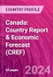 Canada: Country Report & Economic Forecast (CREF) - Product Thumbnail Image