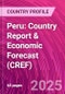 Peru: Country Report & Economic Forecast (CREF) - Product Thumbnail Image