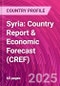 Syria: Country Report & Economic Forecast (CREF) - Product Thumbnail Image