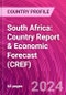 South Africa: Country Report & Economic Forecast (CREF) - Product Thumbnail Image
