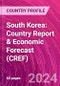 South Korea: Country Report & Economic Forecast (CREF) - Product Thumbnail Image