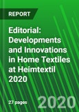 Editorial: Developments and Innovations in Home Textiles at Heimtextil 2020- Product Image
