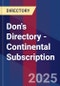 Don's Directory - Continental Subscription - Product Thumbnail Image