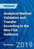 Analytical Method Validation and Transfer According to the New FDA Guidance - Webinar (Recorded)- Product Image