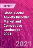 Global Social Anxiety Disorder Market and Competitive Landscape - 2021- Product Image