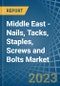 Middle East - Nails, Tacks, Staples, Screws and Bolts - Market Analysis, Forecast, Size, Trends and Insights. Update: COVID-19 Impact - Product Thumbnail Image