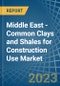 Middle East - Common Clays and Shales for Construction Use - Market Analysis, forecast, Size, Trends and Insights. Update: COVID-19 Impact - Product Image