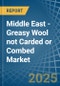 Middle East - Greasy Wool not Carded or Combed - Market Analysis, Forecast, Size, Trends and Insights. Update: COVID-19 Impact - Product Image