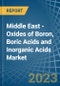 Middle East - Oxides of Boron, Boric Acids and Inorganic Acids - Market Analysis, Forecast, Size, Trends and Insights. Update: COVID-19 Impact - Product Image