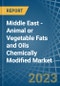 Middle East - Animal or Vegetable Fats and Oils Chemically Modified - Market Analysis, Forecast, Size, Trends and Insights. Update: COVID-19 Impact - Product Image