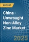 China - Unwrought Non-Alloy Zinc - Market Analysis, Forecast, Size, Trends and Insights. Update: COVID-19 Impact - Product Thumbnail Image