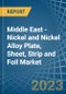 Middle East - Nickel and Nickel Alloy Plate, Sheet, Strip and Foil - Market Analysis, Forecast, Size, Trends and Insights. Update: COVID-19 Impact - Product Thumbnail Image