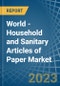 World - Household and Sanitary Articles of Paper - Market Analysis, Forecast, Size, Trends and Insights. Update: COVID-19 Impact - Product Image