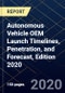 Autonomous Vehicle OEM Launch Timelines, Penetration, and Forecast, Edition 2020 - Product Thumbnail Image