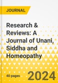 Research & Reviews: A Journal of Unani, Siddha and Homeopathy- Product Image
