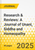 Research & Reviews: A Journal of Unani, Siddha and Homeopathy- Product Image