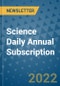 Science Daily Annual Subscription - Product Image