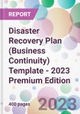 Disaster Recovery Plan (Business Continuity) Template - 2023 Premium Edition - Product Image