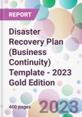 Disaster Recovery Plan (Business Continuity) Template - 2023 Gold Edition - Product Image
