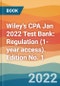 Wiley's CPA Jan 2022 Test Bank: Regulation (1-year access). Edition No. 1 - Product Thumbnail Image