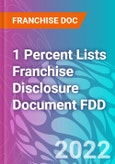 1 Percent Lists Franchise Disclosure Document FDD- Product Image