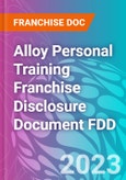 Alloy Personal Training Franchise Disclosure Document FDD- Product Image