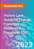 Victory Lane Quick Oil Change Franchise Disclosure Document FDD- Product Image