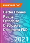 Better Homes Realty Franchise Disclosure Document FDD- Product Image