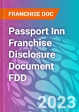 Passport Inn Franchise Disclosure Document FDD- Product Image