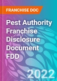 Pest Authority Franchise Disclosure Document FDD- Product Image