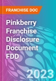 Pinkberry Franchise Disclosure Document FDD- Product Image