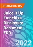 Juice It Up Franchise Disclosure Document FDD- Product Image
