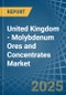 United Kingdom - Molybdenum Ores and Concentrates - Market Analysis, Forecast, Size, Trends and Insights. Update: COVID-19 Impact - Product Thumbnail Image