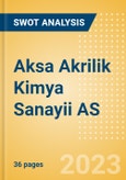 Aksa Akrilik Kimya Sanayii AS (AKSA.E) - Financial and Strategic SWOT Analysis Review- Product Image