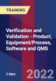 Verification and Validation - Product, Equipment/Process, Software and QMS (Recorded)- Product Image