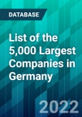List of the 5,000 Largest Companies in Germany- Product Image