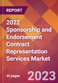 2022 Sponsorship and Endorsement Contract Representation Services Global Market Size & Growth Report with COVID-19 Impact- Product Image