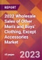 2022 Wholesale Sales of Other Men's and Boys' Clothing, Except Accessories Global Market Size & Growth Report with COVID-19 Impact - Product Thumbnail Image