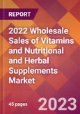 2022 Wholesale Sales of Vitamins and Nutritional and Herbal Supplements Global Market Size & Growth Report with COVID-19 Impact- Product Image