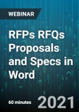 RFPs RFQs Proposals and Specs in Word - Webinar (Recorded)- Product Image