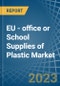 EU - office or School Supplies of Plastic - Market Analysis, Forecast, Size, Trends and Insights. Update: COVID-19 Impact - Product Image