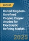 United Kingdom - Unrefined Copper, Copper Anodes for Electrolytic Refining - Market Analysis, forecast, Size, Trends and Insights. Update: COVID-19 Impact - Product Image