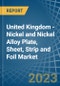 United Kingdom - Nickel and Nickel Alloy Plate, Sheet, Strip and Foil - Market Analysis, Forecast, Size, Trends and Insights. Update: COVID-19 Impact - Product Thumbnail Image