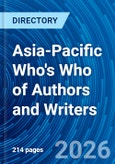 Asia-Pacific Who's Who of Authors and Writers- Product Image