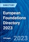 European Foundations Directory 2023 - Product Thumbnail Image