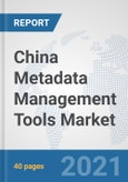 China Metadata Management Tools Market: Prospects, Trends Analysis, Market Size and Forecasts up to 2027- Product Image