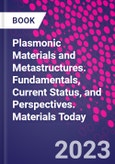 Plasmonic Materials and Metastructures. Fundamentals, Current Status, and Perspectives. Materials Today- Product Image