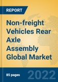 Non-freight Vehicles Rear Axle Assembly Global Market Insights 2022, Analysis and Forecast to 2027, by Manufacturers, Regions, Technology, Application, Product Type- Product Image
