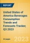 United States of America Beverages Consumption Trends and Forecasts Tracker, Q3 2023 (Dairy and Soy Drinks, Alcoholic Drinks, Soft Drinks and Hot Drinks) - Product Thumbnail Image